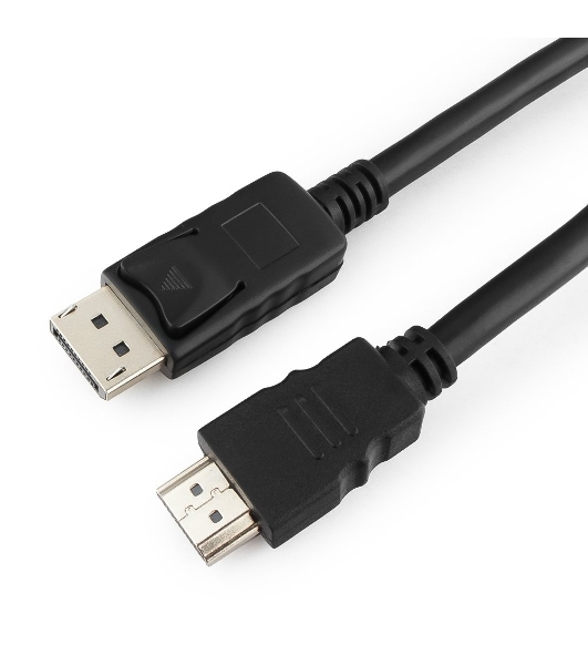 Кабель DisplayPort-HDMI Gembird/Cablexpert 1м, 20M/19M, черный, экран, пакет