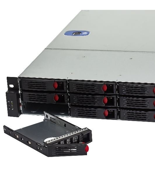 Серверный корпус ExeGate Pro 2U550-HS12 (RM 19', высота 2U, глубина 550, без БП, 12xHotSwap, USB)