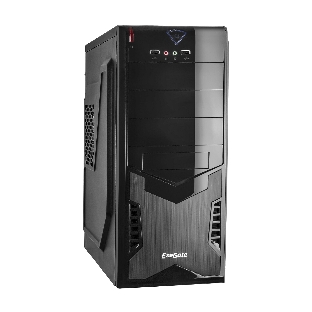 Компьютерный корпус Miditower ExeGate CP-601 Black, ATX, (CP450W, 80мм), 2хUSB, Audio