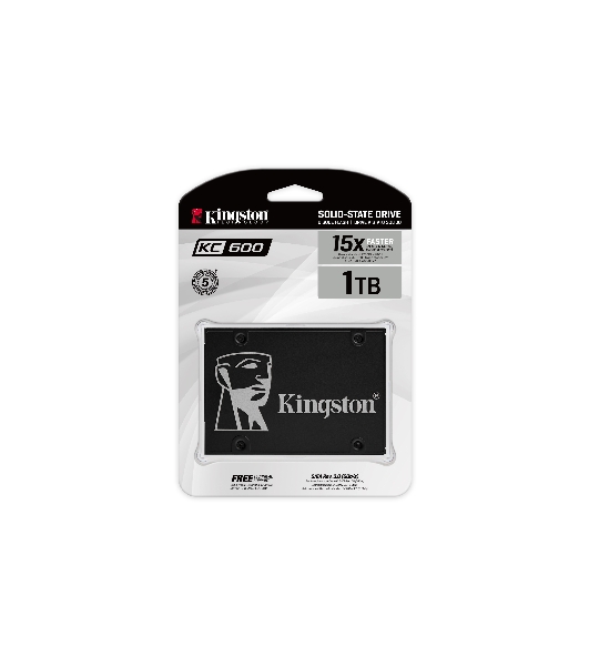 Накопитель SSD Kingston KC600, 1Tb, SATA III, 2.5', R/W 550/520