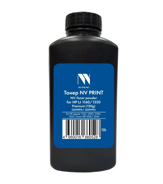 Тонер NVPrint для HP LJ 1160/1320 Premium (150г) для HP LaserJet 1160, 3390, 3392, 1320; Canon LBP 3300, 3360 совместимый
