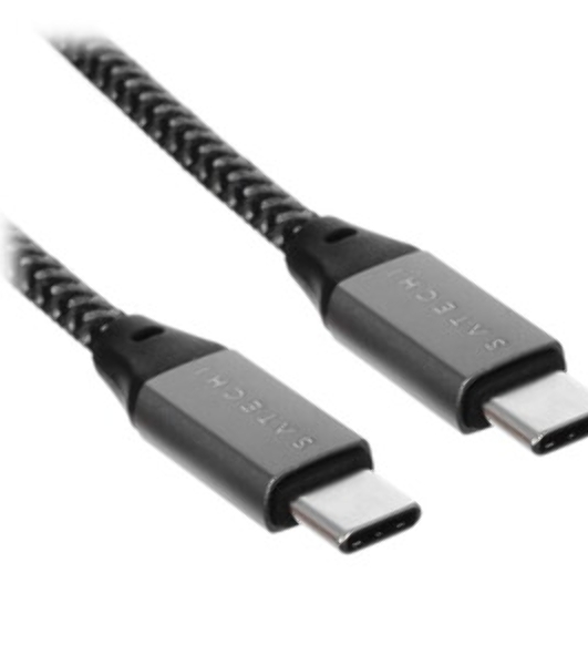 Кабель Satechi ST-U4C25M USB Type-C - USB Type-C 0.25м для зарядки и передачи данных (до 100W), серый космос