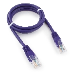 Патч-корд UTP Cablexpert cat.5e, 1м, литой, многожильный, фиолетовый, фото 1