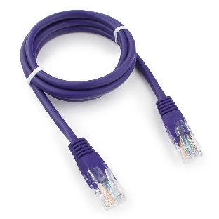Патч-корд UTP Cablexpert cat.5e, 1м, литой, многожильный, фиолетовый