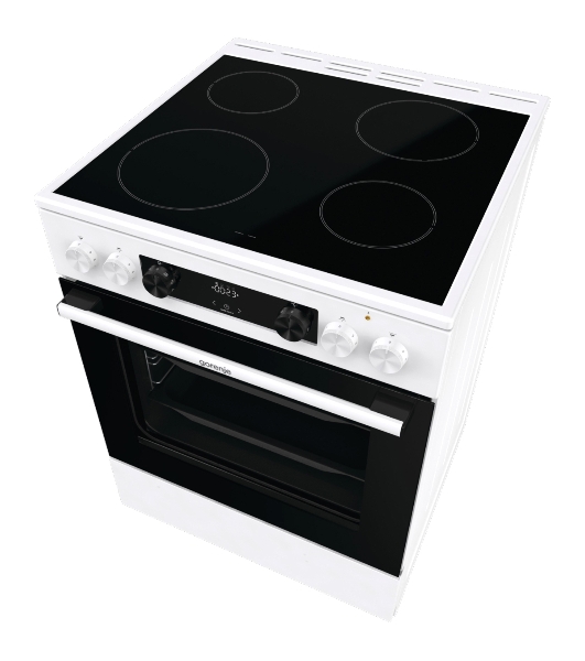 Плита электрическая Gorenje GEC6C40WD белый, конфорок 4 электрических, духовка 71 л, 60 см x 85 см x 60 см