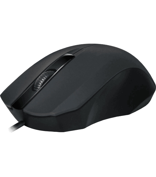 Мышь проводная Defender MM-310 черный, 1000 dpi, USB, кнопки - 3