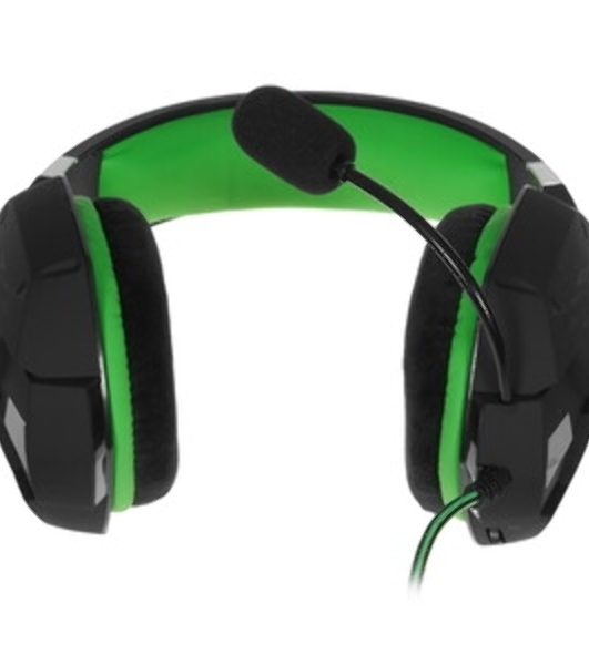 Гарнитура SmartBuy Rush Taipan чёрный-зеленый, проводная, USB, подсветка