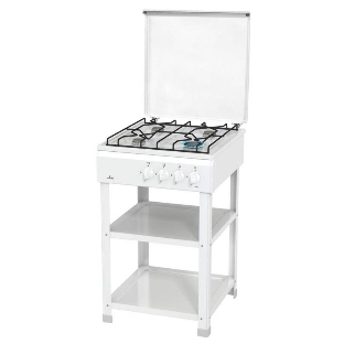 Плита газовая Flama AVG 1401 W белый,крышка
