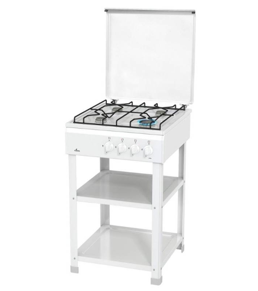 Плита газовая Flama AVG 1401 W белый,крышка