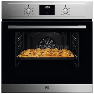 Встраиваемый духовой шкаф Electrolux EOF3H50BX 60 см, 72 л, 8 режимов, 59.4x59.5x56.9 см, очистка паром, нер. сталь