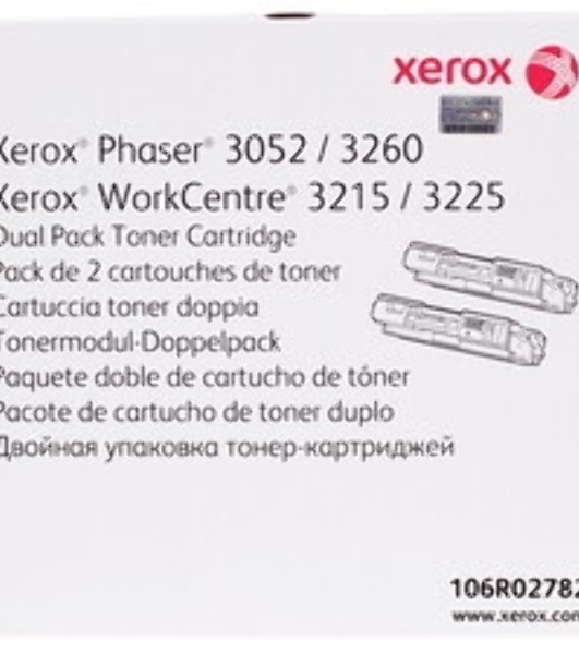 Картридж лазерный Xerox 106R02782 черный, 6000 стр. (упаковка 2шт х 3000 стр.), для Phaser 3052/3260/WC 3215/25 (channels)