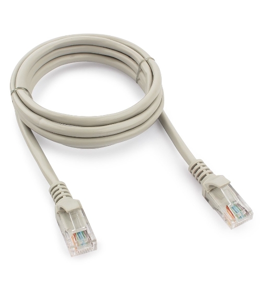 Патч-корд UTP Cablexpert cat.5e, 1.5м, литой, многожильный, серый