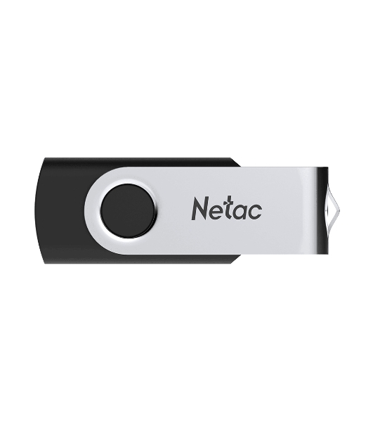 Флешка USB Netac U505 (NT03U505N-128G-30BK), 128Gb, USB 3.0, R/W 110/45, черный/серебристый