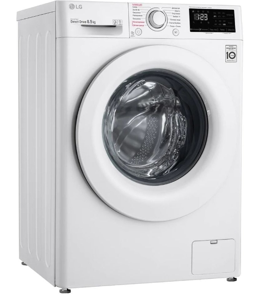 Стиральная машина LG F2V3GS3W белый, загрузка фронтальная 8,5 кг, 1200 об/мин., класс: А