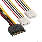 Кабель питания SATA ExeGate EX-CC-SATAM2MF-0.15 (15pin M/2xMolex F, 0,15м), фото5