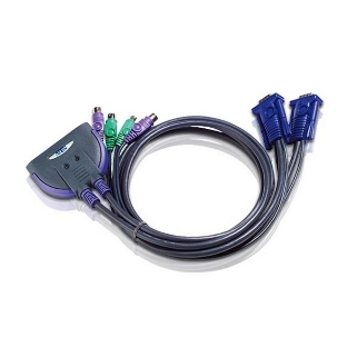 Переключатель электронный ATEN 2 PORT KVM SWITCH FOR PS2 W/0.9m