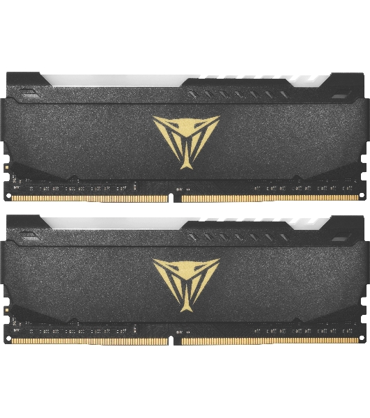 Оперативная память Patriot Viper Steel, DDR4, 16GB (2x8GB), 3600MHz, CL20, DIMM, с радиатором, RGB, черный