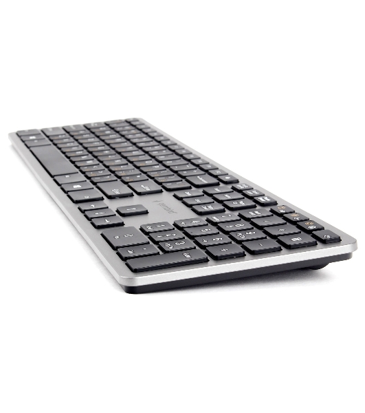 Клавиатура беспроводная Gembird KBW-3, USB, серебристый/черный