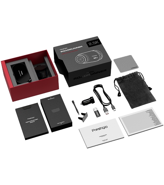 Видеорегистратор Prestigio RoadRunner 460W, 2560x1440, 3', Wi-Fi, G-сенсор, датчик движения