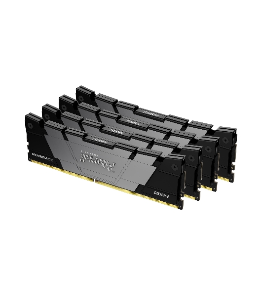Оперативная память Kingston Fury Renegade, DDR4, 128GB (4x32GB), 3200MHz, CL16, DIMM, радиатор, черный