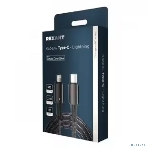 Кабель Rexant Type-C – Lightning для Apple, 3А, 1м, в черной нейлоновой оплетке, со световой индикацией, фото3