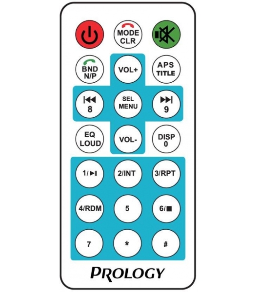 Автомагнитола Prology CMX-210, 1 DIN, Bluetooth, USB Type-A, AUX, пульт ДУ