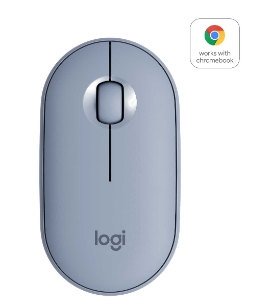 Мышь беспроводная Logitech Pebble M350 серый, 1000 dpi, радиоканал, Bluetooth, USB, кнопки - 3