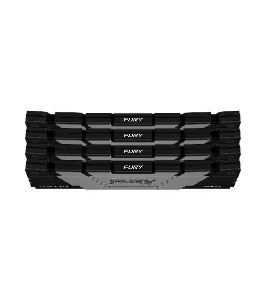 Оперативная память Kingston Fury Renegade, DDR4, 128GB (4x32GB), 3200MHz, CL16, DIMM, радиатор, черный