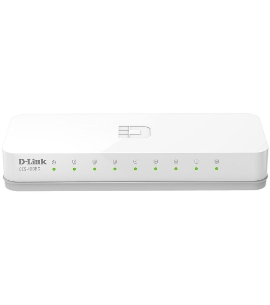 Коммутатор D-Link DES-1008C, 8×100 Мбит/с, неуправляемый