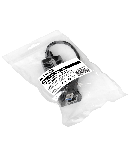 Кабель-адаптер ExeGate EXE-730U3-45 (USB3.0 --> UTP 1000Mbps, RLT8153)