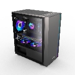 Компьютерный корпус без блока питания PCCOOLER LM300 ARGb BK, Flat Mid Tower, черный, TG, 0.45 SPCC, 1x120мм mATX, mITX 170/330/150мм 2x2.5', 2x3.5', 5xPCI 1xUSB-A 3.0, 2xUSB-A 2.0 375x205x427мм, фото11