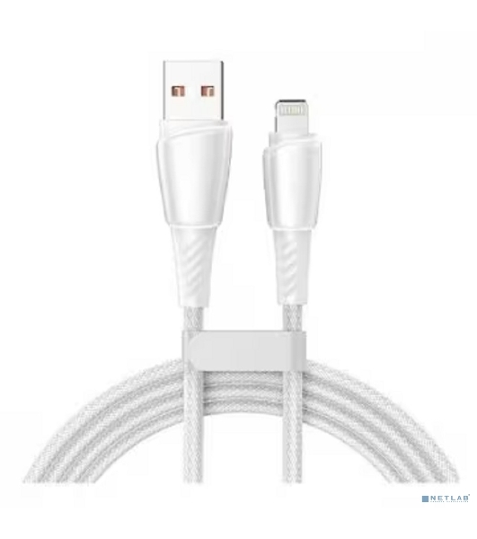 Кабель Rexant USB-A - Lightning для Apple, 2,4А, 1м, в белой нейлоновой оплетке