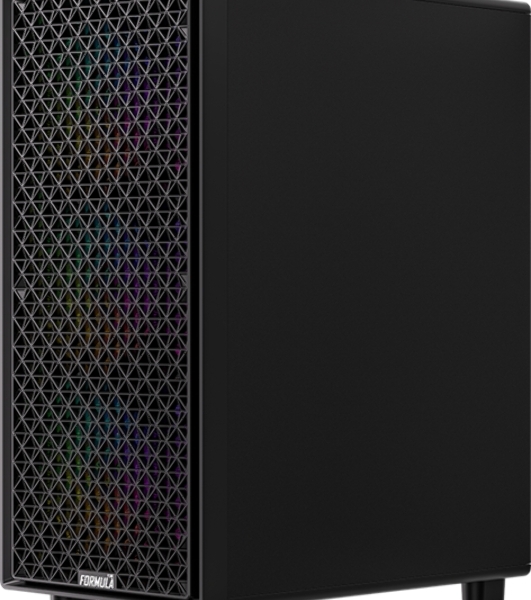Компьютерный корпус Formula V Line MANA Dynamic Black AR, ATX, TYPE-C*1, USB3.0*2, FRONT 3x120мм ARGB, REAR 1x120мм ARGB