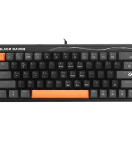 Клавиатура проводная Defender Black Raven GK-417, USB, черный