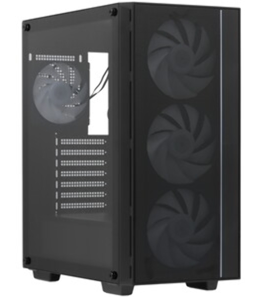 Компьютерный корпус Deepcool MATREXX 55 V4 без БП, боковое окно (закаленное стекло), 3xARGb LED 140мм вентилятора спереди, 1xARGb LED 120мм вентилятор сзади, черный, ATX