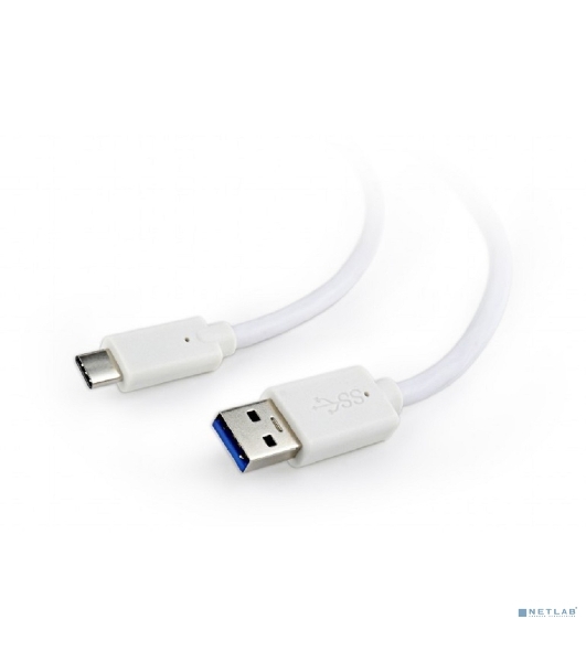 Кабель USB Cablexpert CCP-USB3-AMCM-1M-W, USB3.0 AM/USB Type-C, 1м, белый, пакет