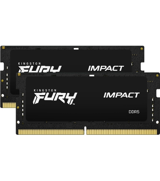 Оперативная память Kingston Fury Impact, DDR5, 32GB (2x16GB), 6000MHz, CL38, SO-DIMM