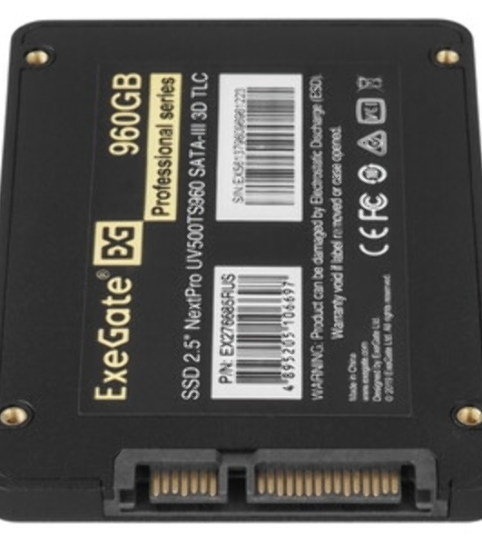 Накопитель SSD ExeGate NextPro UV500TS960, 960Gb, 2.5', SATA, R/W 557/512