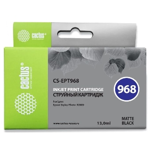 Картридж струйный Cactus CS-EPT968 черный матовый (13 мл) для Epson Stylus Photo R2880