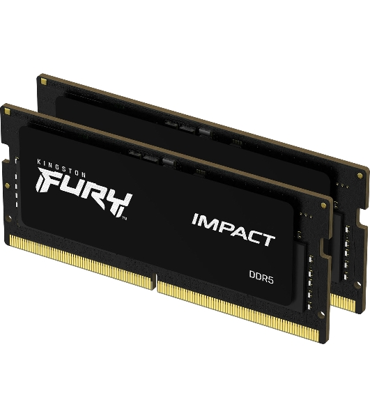 Оперативная память Kingston Fury Impact, DDR5, 32GB (2x16GB), 6000MHz, CL38, SO-DIMM