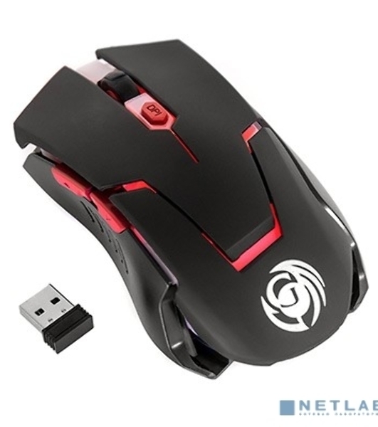 Мышь беспроводная Dialog Gan-Kata MRGK-12U черный, 1600 dpi, радиоканал, USB, кнопки - 6