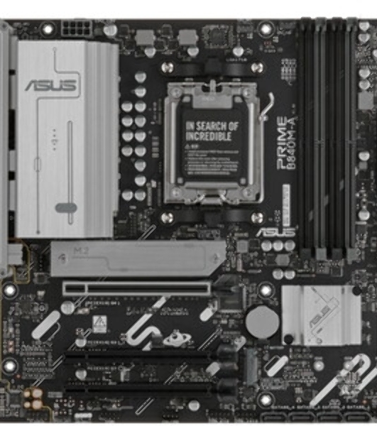 Материнская плата ASUS PRIME B840M-A-CSM, AM5, AMD B840, 4xDDR5, 4xSATA, 3xM.2, 1xPCI-E 4.0 x16, 2xPCI-E 3.0 x16, 1xRealtek 2.5Gb LAN, 2xUSB-A 10Gbps, 1xUSB-C 5Gbps, 4xUSB-A 2.0, 3x3.5 мм, 7.1, micro-ATX