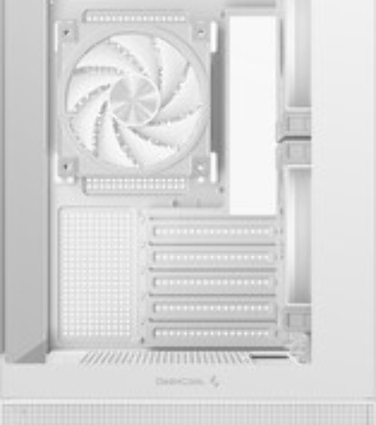 Компьютерный корпус Deepcool CG380 3F WH без БП, боковое окно (панорама), 3x120мм ARGB PWM вентилятора, белый, mATX
