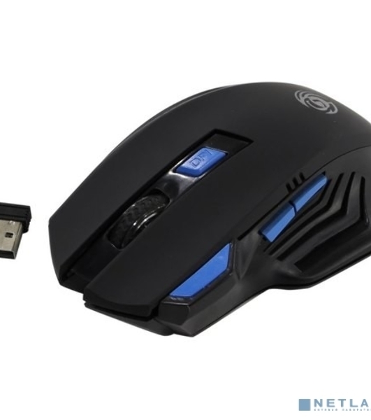 Мышь беспроводная Dialog Gan-Kata MRGK-14U черный, 1600 dpi, радиоканал, USB, кнопки - 6