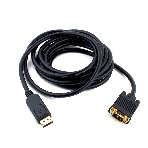 Кабель DisplayPort->VGA Cablexpert CCP-DPM-VGAM-10, 3м, 20M/15M, черный, экран, пакет, фото 1