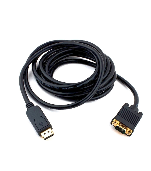 Кабель DisplayPort->VGA Cablexpert CCP-DPM-VGAM-10, 3м, 20M/15M, черный, экран, пакет