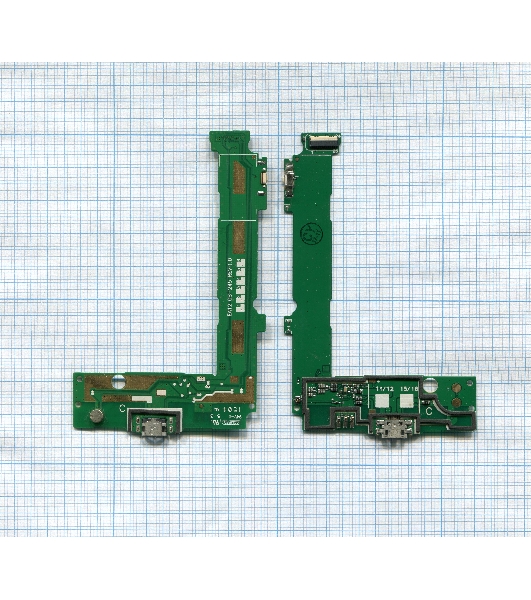 Разъем Micro USB для Microsoft 535 Dual (плата с системным разъемом, микрофоном и шлейфом)