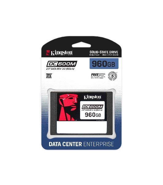 Накопитель SSD Kingston DC600M, 960 Gb, SATA III, R/W 560/530 МБ/с