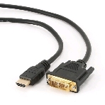 Кабель HDMI-DVI Cablexpert CC-HDMI-DVI-6, 19M/19M, single link, медь, позол.разъемы, экран, 1.8м, черный, пакет, фото5