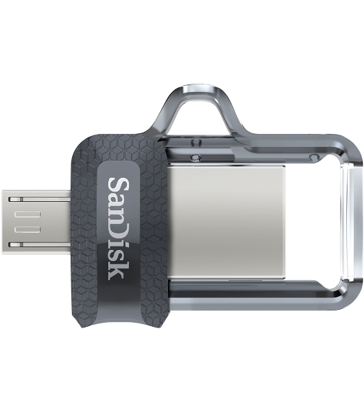 Флешка USB 64 Gb SanDisk Ultra Android Dual OTG, m3.0/USB 3.0, черный